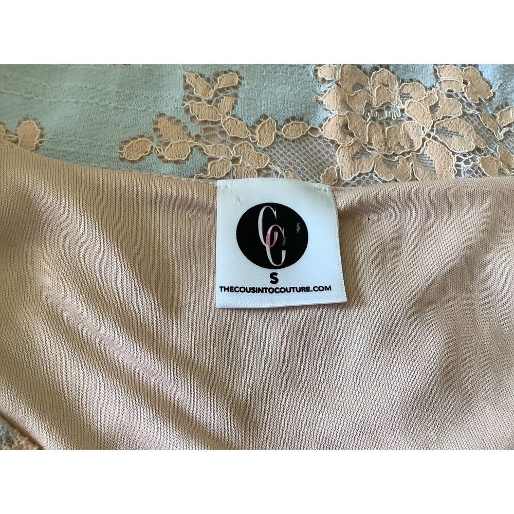 CC THE COUSIN TO COUTURE BLUE/ LACE NETTING BODYCON  MINI DRESS S JUNIOR NWOT - Picture 6 of 8